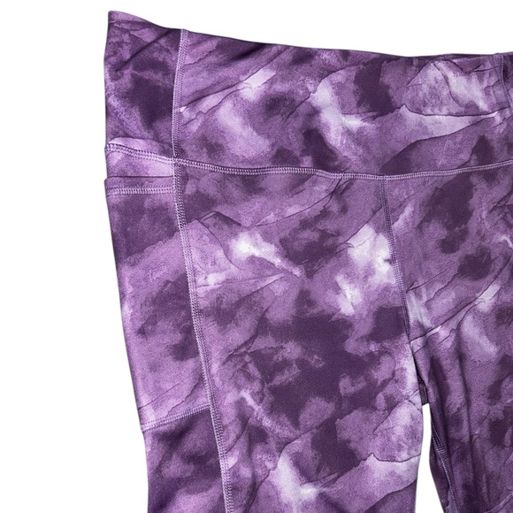 Athletic Works Purple Patterned Women's Athletic Shorts - Picture 2 of 4